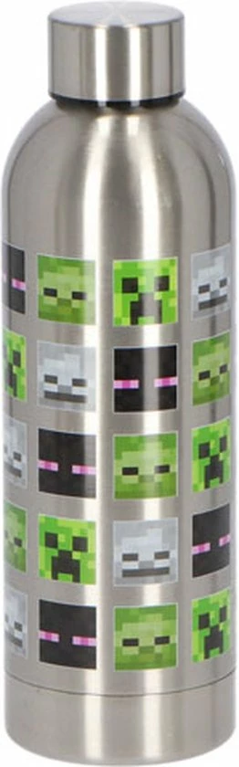 Drinkfles RVS Minecraft - 500 Ml - Skeleton/Enderman/Creeper 4 Drinkfles RVS Minecraft - 500 Ml - Skeleton/Enderman/Creeper - Afbeelding 2