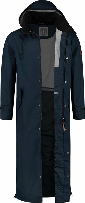 MGO Leisure Wear MGO Storm Extra Lange Regenjas - Dames Jack - Blauw - Maat XL 6 MGO Leisure Wear MGO Storm Extra Lange Regenjas - Dames Jack - Blauw - Maat XL - Afbeelding 4