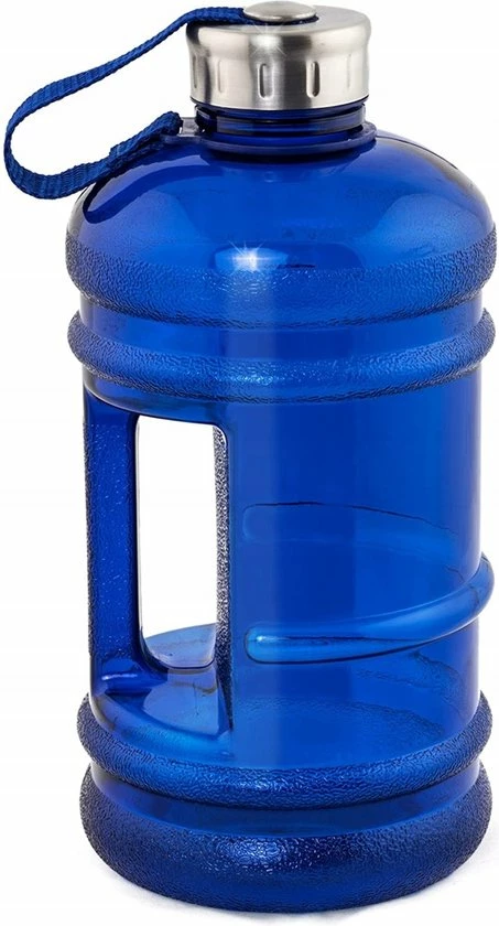 Melianda XXL Bidon Kunststof 2,2L Blauw 3 Melianda XXL Bidon Kunststof 2,2L Blauw