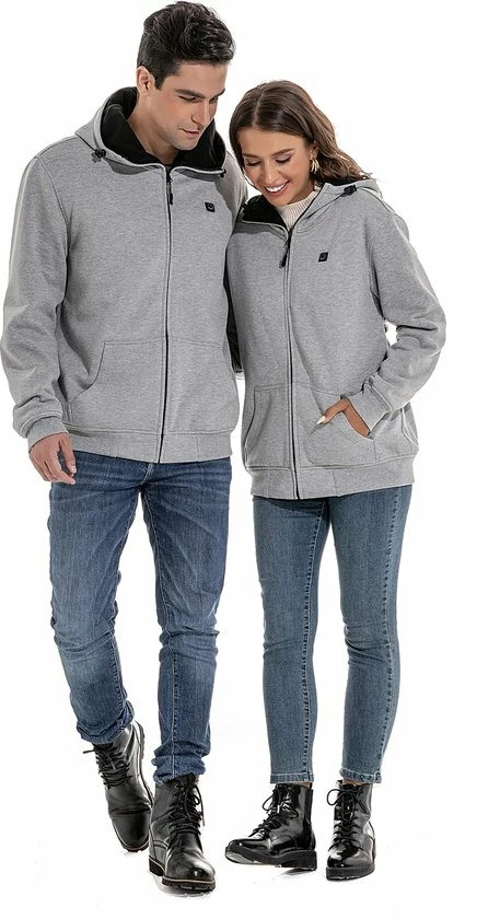 Sailwind Verwarmde Vest/ Hoodie / Trui Met Capuchon / Dames / Grijs Incl. Powerbank 7 Sailwind Verwarmde Vest/ Hoodie / Trui Met Capuchon / Dames / Grijs Incl. Powerbank - Afbeelding 5
