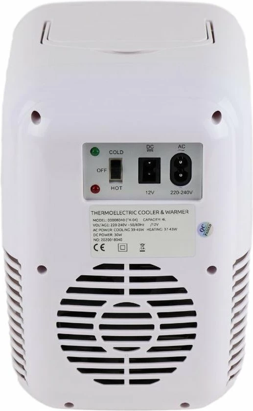New World Mobiele Mini Koelkast - Frigobox 220/12 Volt AC/DC Auto/Caravan/Camping - Minibar - Mini Koelkast 4 Liter 5 New World Mobiele Mini Koelkast - Frigobox 220/12 Volt AC/DC Auto/Caravan/Camping - Minibar - Mini Koelkast 4 Liter - Afbeelding 3