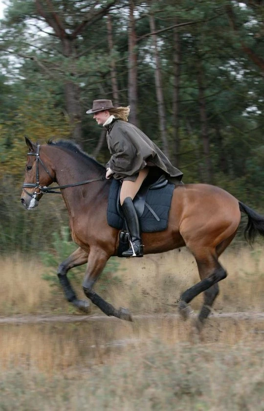 MGO Leisure Wear Wax Regenponcho Unisex - Bruin - One Size 4 MGO Leisure Wear Wax Regenponcho Unisex - Bruin - One Size - Afbeelding 2