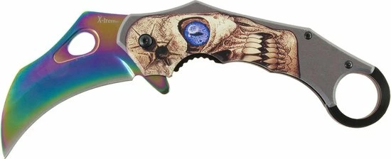 Xtreme X-Treme Karambit RVS Zakmes Regenboog Regenboogkleuren Rainbow 3 Xtreme X-Treme Karambit RVS Zakmes Regenboog Regenboogkleuren Rainbow