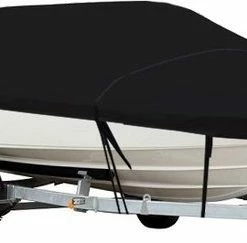 Merkloos Boothoes - Bootzeil - Afdekzeil Boot - Zwart - Maat AAA: 300-365 X 165 Cm