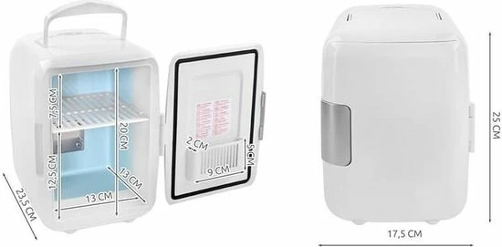 New World Mobiele Mini Koelkast - Frigobox 220/12 Volt AC/DC Auto/Caravan/Camping - Minibar - Mini Koelkast 4 Liter 9 New World Mobiele Mini Koelkast - Frigobox 220/12 Volt AC/DC Auto/Caravan/Camping - Minibar - Mini Koelkast 4 Liter - Afbeelding 7