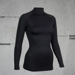 Avento Shirt Base Layer Lange Mouw - Vrouwen - Zwart - Maat 40 -Isoproducts Gecertificeerd winkel 550x316 2