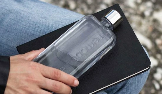 Memobottle Slim - Drinkfles - Transparant - 450ML 8 Memobottle Slim - Drinkfles - Transparant - 450ML - Afbeelding 6