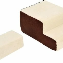 PawHut Hondentrap 3 Treden Kattentrap Huisdierentrap Huisdier Pluche Beige D06-004 -Isoproducts Gecertificeerd winkel 550x342 2