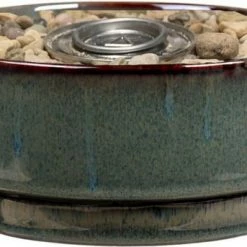 Your Love Story Uren Gezelligheid Op Tafel | Licht Kachel | Tafelhaard | Duurzaam Geproduceerd | Verwarming | Modieuze Kachel | Tafelhaard Binnen En Buiten | Bloempot Kachel Met Steentjes | Tafelvuur Voor Binnen En Buiten | Brandgel Haard Met Natuurstenen