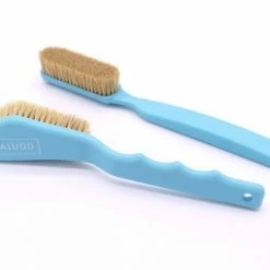 Taludd Klimborstelset - 2x Klimborstel Van Echt Varkenshaar - 1 Rechte En 1 Gehoekte Borstel - Voor Klimmen En Boulderen, Binnen En Buiten - Blauw