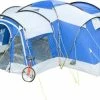 Skandika Nimbus 8 Tent – Tenten – Familietent - Campingtent – Voor 8 Personen – Koepeltent – Muggengaas – 3 Zwarte Slaapcabines - 215 Cm Stahoogte – 615 X 605 X 215 Cm (LxBxH) – 5000 Mm Waterkolom – Outdoor, Camping, Tuin – Kamperen – Blauw/wit -Isoproducts Gecertificeerd winkel 550x351 8