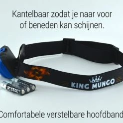 Hoofdlamp LED - Hoofdlampje Waterdicht - Incl AAA Batterijen - Blauw - King Mungo -Isoproducts Gecertificeerd winkel 550x366 35