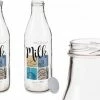 Merkloos Glazen Melkfles – Melkflesjes – Melkkan – Drinkfles – Glas – Met Deksel/Draaidop – 1 Liter – 1L -Isoproducts Gecertificeerd winkel 550x401 4