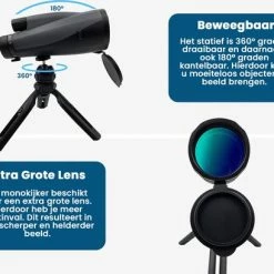 Starmars Monokijker - Verrekijker – Monoculair Met Statief – 60 MM Lens - 12 X Zoom -Isoproducts Gecertificeerd winkel 550x409 1