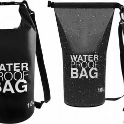 Isoproducts Gecertificeerd winkel 34 AA Commerce Waterproof Dry Bag Sack - Waterdichte Zak Tas - Reistas Schoudertas Survival Outdoor Rugzak - 10L Zwart
