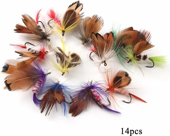 Fish Life Vlieg Vissen Set - Kunstaas Vliegen - 64 Stuks - Vliegaas Set - Forel Lokaas - Met Doos - 16 X 10.5 X 6 CM 8 Fish Life Vlieg Vissen Set - Kunstaas Vliegen - 64 Stuks - Vliegaas Set - Forel Lokaas - Met Doos - 16 X 10.5 X 6 CM - Afbeelding 6