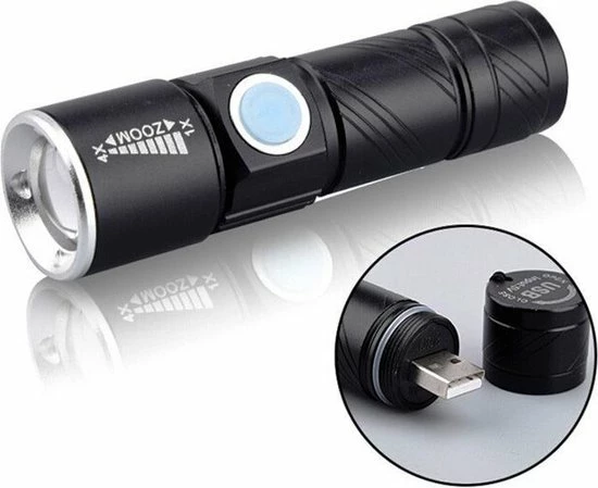 Merkloos LED Zaklamp Oplaadbaar 1000 Lumen USB Alight 3 Merkloos LED Zaklamp Oplaadbaar 1000 Lumen USB Alight