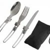 Merkloos Outdoor Bestek - Set - 3 Stuks - Vork - Lepel - Mes - Outdoor - Camping - Reizen - Picknick - Opvouwbaar - Rvs - Bestek - Servies