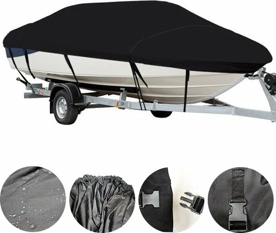 Merkloos Boothoes - Bootzeil - Afdekzeil Boot - Zwart - Maat AAA: 300-365 X 165 Cm 10 Merkloos Boothoes - Bootzeil - Afdekzeil Boot - Zwart - Maat AAA: 300-365 X 165 Cm - Afbeelding 8