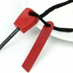 Merkloos Vuurstarter - Vonken Maker - Magnesium Stick - Survival - Vuur Maken - Scouting - Rood