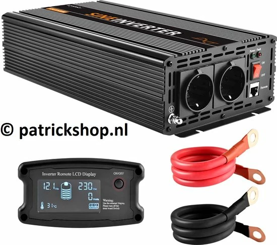 EnRise 12V-220V Zuivere Sinus Omvormer - 1500W/3000W - Pure Inverter + Controller 3 EnRise 12V-220V Zuivere Sinus Omvormer - 1500W/3000W - Pure Inverter + Controller
