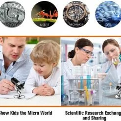 A.K.A. USB Digitale Microscoop, 50X Tot 1600X 8 LED Draagbare Pocket Handheld Vergroting Endoscoop Camera Met Stand Voor Kinderen Studenten Compatibel Met Android OTG-telefoon Windows 7 8 10 Linux M -Isoproducts Gecertificeerd winkel 550x497 2