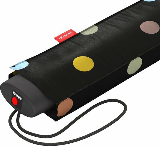 Reisenthel Umbrella Pocket Mini Opvouwbare Mini Paraplu - ø 97 Cm - Dots Zwart 5 Reisenthel Umbrella Pocket Mini Opvouwbare Mini Paraplu - ø 97 Cm - Dots Zwart - Afbeelding 3