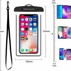 Tempshop Waterdichte Telefoonhoesjes Wit - Onderwater Hoesje Telefoon - Waterdichte Telefoonzakje – Bag – Drybag - Onderwater Hoesje Telefoon – Universeel Geschikt Voor Alle Smartphones - Waterdichte Telefoonhoesje -Isoproducts Gecertificeerd winkel 550x517 5