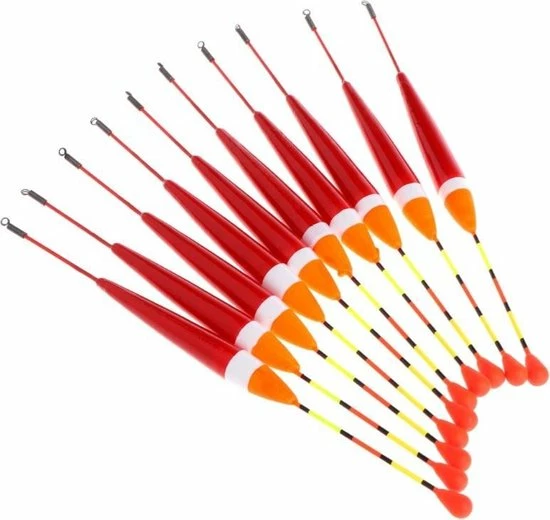 Merkloos Vis Dobbers - 10 Stuks - Rode Dobbers - Karper - Dobber Set - Hengelsport 3 Merkloos Vis Dobbers - 10 Stuks - Rode Dobbers - Karper - Dobber Set - Hengelsport