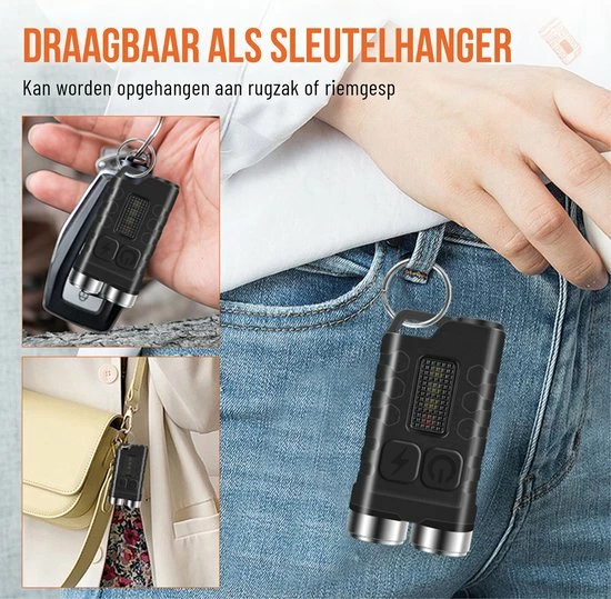 JGS Duo Zaklamp-Led-900 Lumen-USB-C-Oplaadbaar-Sleutelhanger-multifunctioneel-JGS Multicard 14 JGS Duo Zaklamp-Led-900 Lumen-USB-C-Oplaadbaar-Sleutelhanger-multifunctioneel-JGS Multicard - Afbeelding 12