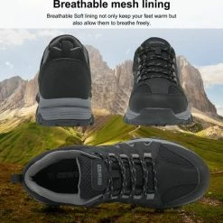 Geweo Wandelschoenen Unisex - Outdoorschoenen - Outdoor Antislip - Waterdicht En Ademend - Extra Comfort - Kerstmis - Kerstfeest - Christmas Gift - Zwart - Maat 39 -Isoproducts Gecertificeerd winkel 550x539 18