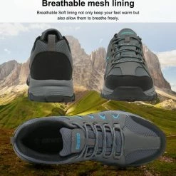 Geweo Wandelschoenen Unisex - Outdoorschoenen - Outdoor Antislip - Waterdicht En Ademend - Extra Comfort - Kerstmis - Kerstfeest - Christmas Gift - Grijs - Maat 39 -Isoproducts Gecertificeerd winkel 550x539 6