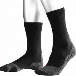 FALKE TK2 Explore Cool Wandelsokken Mid-rise Zacht Thermisch Anti-blaar Antizweet Zonder Motief Met Elastische Boord Verkoelend Duurzaam Ademend Sneldrogend Zwart Heren Sportsokken - Maat 46-48 -Isoproducts Gecertificeerd winkel 550x540
