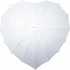 Impliva Heart UV-Bescherming Paraplu - Ø 110 Cm - Wit