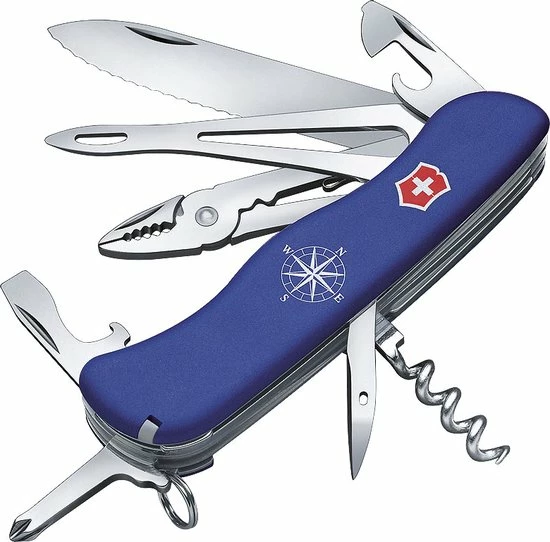 Victorinox Skipper Zeilmes Blue Zwitsers Zakmes - 18 Functies - Blauw 3 Victorinox Skipper Zeilmes Blue Zwitsers Zakmes - 18 Functies - Blauw