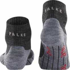 FALKE TK5 Wander Short Wandelsokken Kort Zacht Thermisch Anti-blaar Antizweet Zonder Motief Met Elastische Boord Admend Merinowol Grijs Dames Sportsokken - Maat 37-38 -Isoproducts Gecertificeerd winkel 550x544 13