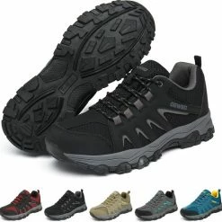 Geweo Wandelschoenen Unisex - Outdoorschoenen - Outdoor Antislip - Waterdicht En Ademend - Extra Comfort - Kerstmis - Kerstfeest - Christmas Gift - Zwart - Maat 39
