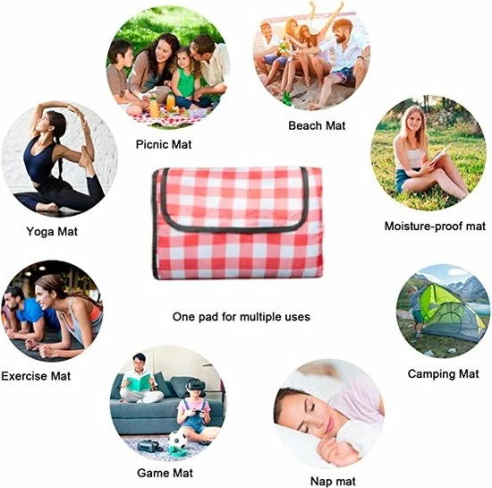 Fuegobird- Picknickdeken-200 X 200 Cm-Stranddeken- Opvouwbare Campingdeken- Waterdicht- Zanddichte Picknickmat- Draagbare Tuin-strandmat- Machinewasbaar- Voor Kamperen- Tuin- Park- Strand-geschikt Voor Kinderen's Kruipdeken (rood) 6 Fuegobird- Picknickdeken-200 X 200 Cm-Stranddeken- Opvouwbare Campingdeken- Waterdicht- Zanddichte Picknickmat- Draagbare Tuin-strandmat- Machinewasbaar- Voor Kamperen- Tuin- Park- Strand-geschikt Voor Kinderen's Kruipdeken (rood) - Afbeelding 4