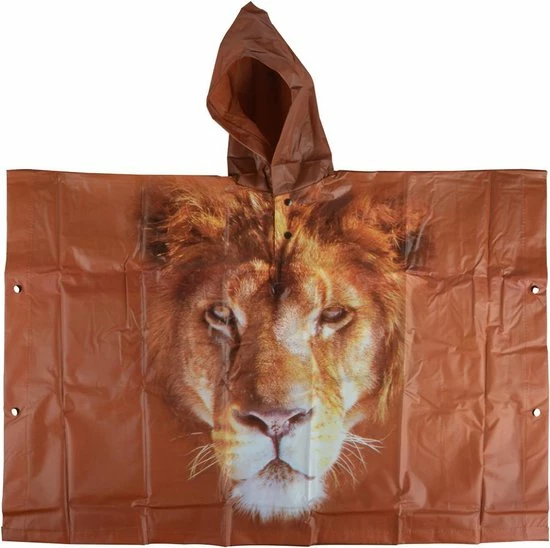 Esschert Design Kinder Regenponcho Met Leeuw. 3 Esschert Design Kinder Regenponcho Met Leeuw.