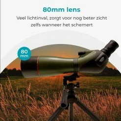 Vultus Spotting Scope – 20-60x80 – Monokijker Verrekijker - Monoculair Met Statief – Vogelkijker Inclusief Handstrap – Verrekijker Vogelsspotten – Monokijker Verrekijker – Vultus Casus -Isoproducts Gecertificeerd winkel 550x549 4