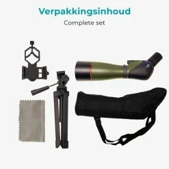 Vultus Spotting Scope – 20-60x80 – Monokijker Verrekijker - Monoculair Met Statief – Vogelkijker Inclusief Handstrap – Verrekijker Vogelsspotten – Monokijker Verrekijker – Vultus Casus -Isoproducts Gecertificeerd winkel 550x550 136