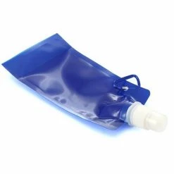 Merkloos Waterfles Met Haakje - Waterzak - Opvouwbaar - 450ml - Blauw -Isoproducts Gecertificeerd winkel 550x550 169