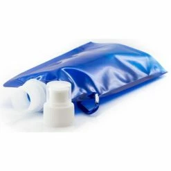 Merkloos Waterfles Met Haakje - Waterzak - Opvouwbaar - 450ml - Blauw -Isoproducts Gecertificeerd winkel 550x550 170
