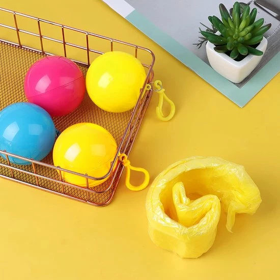 TravelTime® - Regenjas - Draagbaar - Wegwerp - Herbruikbaar - 3 Kleurrijke Ballen - Lichtblauw, Roze, Geel 9 TravelTime® - Regenjas - Draagbaar - Wegwerp - Herbruikbaar - 3 Kleurrijke Ballen - Lichtblauw, Roze, Geel - Afbeelding 7