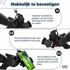 Zoomble® Spotting Scope - 25x75 Zoom - Met Draagzak, Tripod & Telefoonhouder - 70 Mm Lens - Voor Vogelspotten, Natuur, Outdoor & Jagen - Monoculair - Monokijker - Black Friday 2022 - Sinterklaas -Isoproducts Gecertificeerd winkel 550x550 3