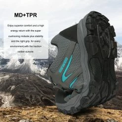 Geweo Wandelschoenen Unisex - Outdoorschoenen - Outdoor Antislip - Waterdicht En Ademend - Extra Comfort - Kerstmis - Kerstfeest - Christmas Gift - Grijs - Maat 39 -Isoproducts Gecertificeerd winkel 550x550 342