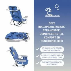101Products Strandstoel Opvouwbaar - Rugzak Vouwstoel - Inklapbaar - Campingstoel - Kampeerstoel - Klapstoel 10 101Products Strandstoel Opvouwbaar - Rugzak Vouwstoel - Inklapbaar - Campingstoel - Kampeerstoel - Klapstoel -Isoproducts Gecertificeerd winkel 550x550 366