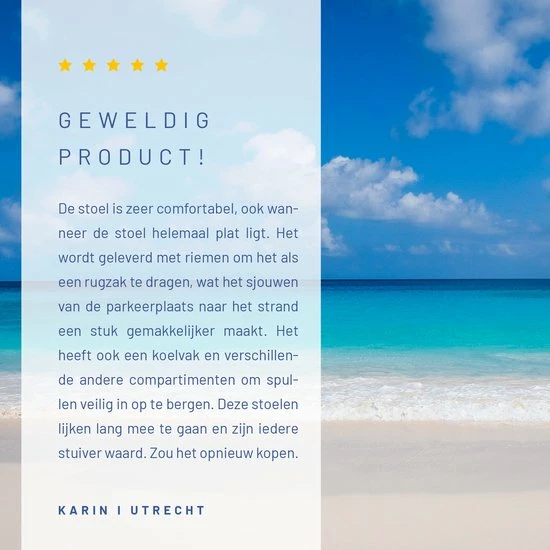 101Products Strandstoel Opvouwbaar - Rugzak Vouwstoel - Inklapbaar - Campingstoel - Kampeerstoel - Klapstoel 8 101Products Strandstoel Opvouwbaar - Rugzak Vouwstoel - Inklapbaar - Campingstoel - Kampeerstoel - Klapstoel - Afbeelding 6