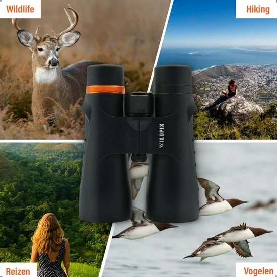 Waterdichte Verrekijker Wildpix XD 10x50 - Compact En Gas Gevuld Voor Volwassenen - Vogelen , Wildlife En Outdoor - Zwart 10 Waterdichte Verrekijker Wildpix XD 10x50 - Compact En Gas Gevuld Voor Volwassenen - Vogelen , Wildlife En Outdoor - Zwart - Afbeelding 8