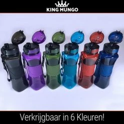 Drinkfles Herbruikbare Waterfles | 500 Ml Rood | Vaatwasserbestendig Drinkbus Bidon | King Mungo KMDF001 -Isoproducts Gecertificeerd winkel 550x550 42